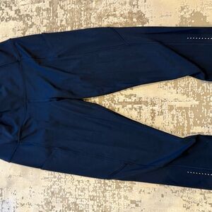 lululemon athletica Blue Leggings with Elastic Waistband and Cuffs